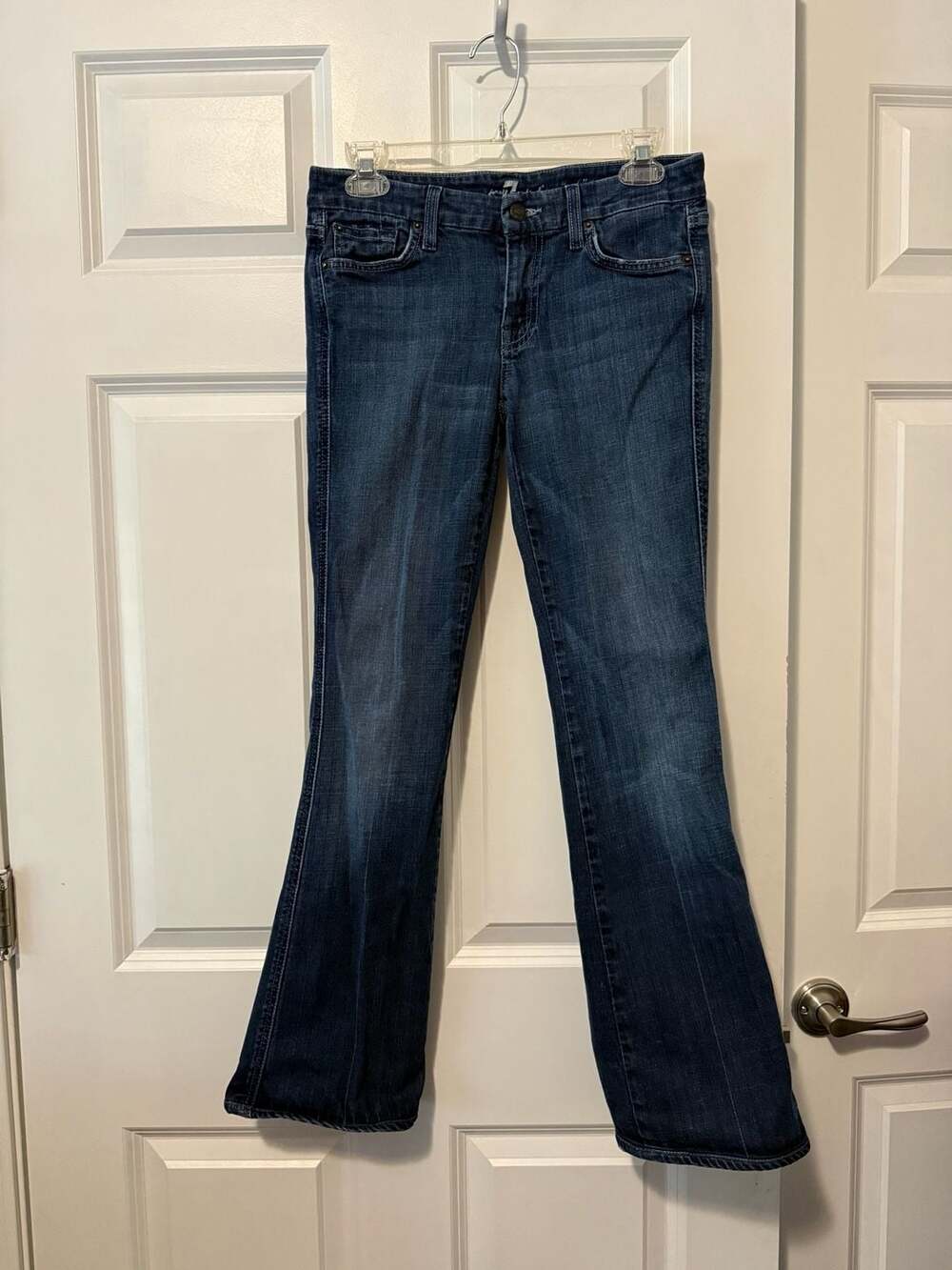 7 For All Mankind The A Pocket Bootcut Jeans Crystal Embellished Y2K Size 27